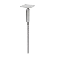 Adjustable T post support for concrete