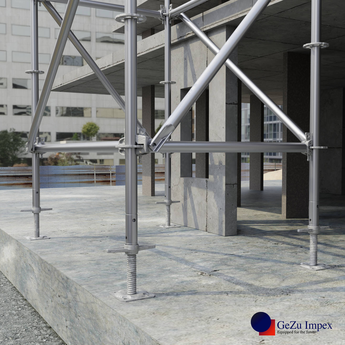 Scaffolding adjustable levelling base jack