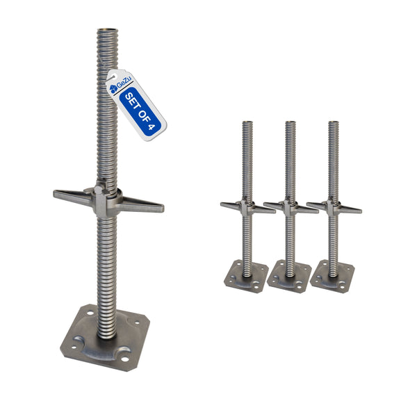 Adjustable Scaffold Base Screw Jack With Wing Bolt Bundle