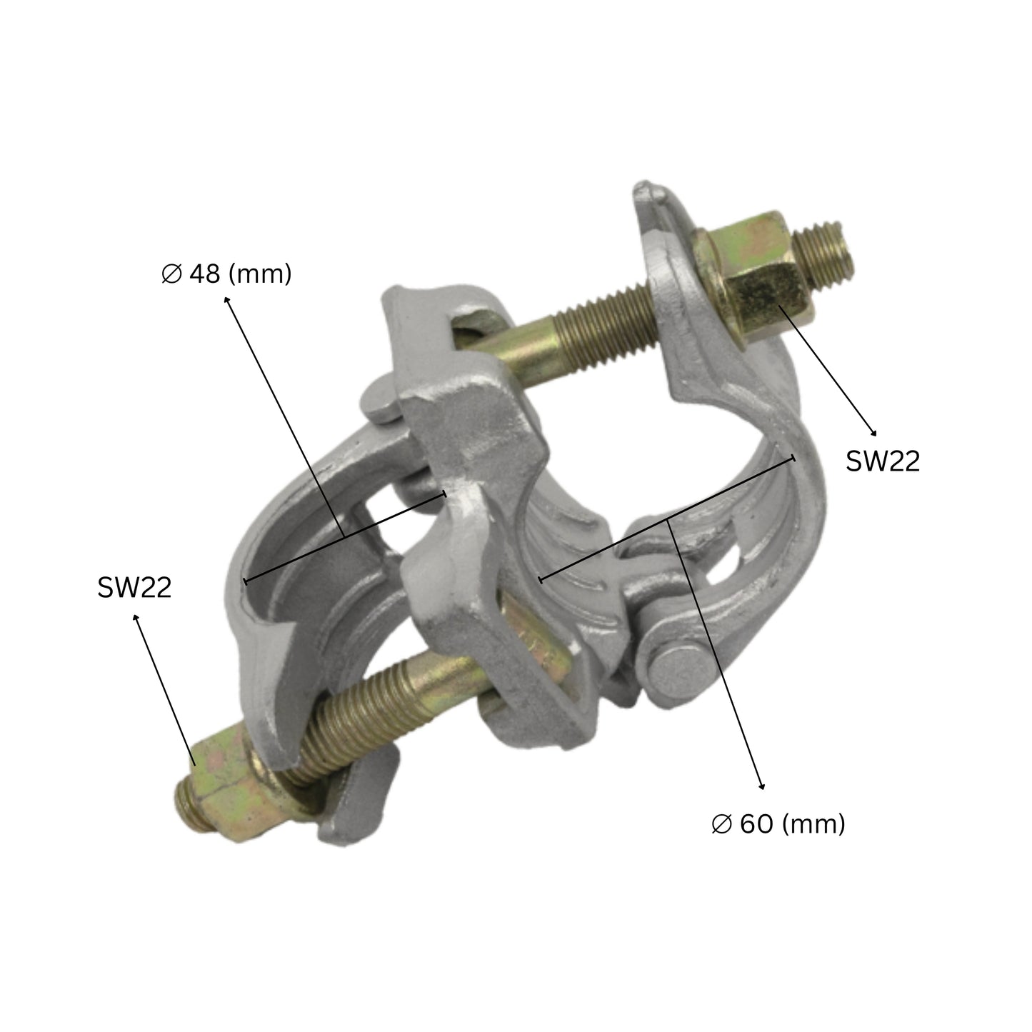 Right angle scaffolding coupler clamp