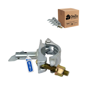 Scaffolding half coupler with brace pin - 4-pack - Gezu Impex