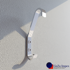 Cloth hook mounted on a wall.