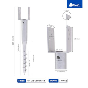 No dig ground screw anchor U model bundle - alternate view 6