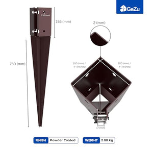 Swift clamp drive in fence post spike support - alternate view 3