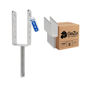 U shape fence post holder - 71 x 400 x 50 x 5 mm - Gezu Impex