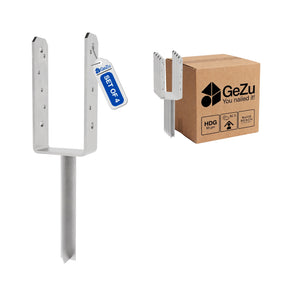 U shape fence post holder - 71 x 400 x 50 x 5 mm - Gezu Impex