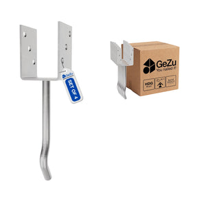 U shape fence post holder - 101 x 300 x 60 x 4 mm - Gezu Impex