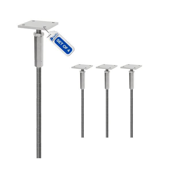 Adjustable T post support for concrete Bundle