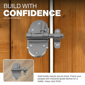 Barrel Bolt Door Lock - Oval Backplate - detail view 3