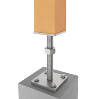 Bolt down height adjustable post support