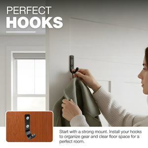 Coat hook, J hook - size chart 2