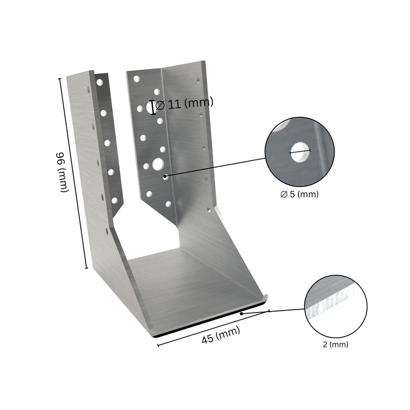 Concealed flange joist hanger
