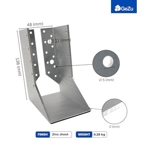 Joist Hanger Beam Shoe Type B - Internal Flange - detail view 3