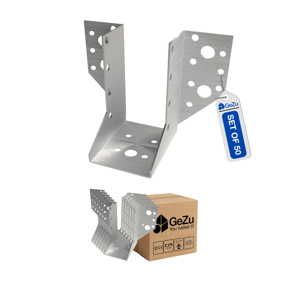 Beam shoe typ A - 80 x 120 x 2 mm - Gezu Impex