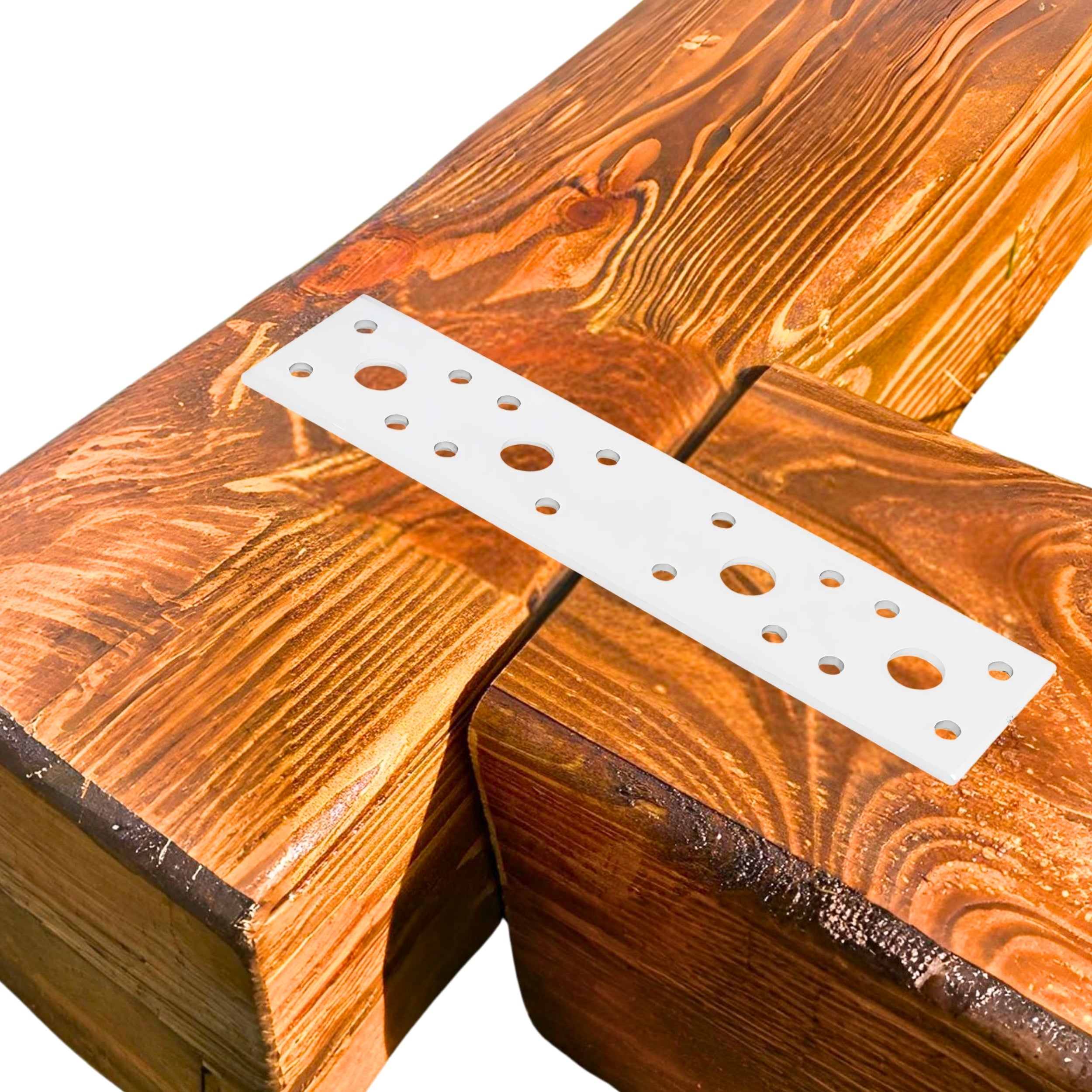 Flat wood connector plate