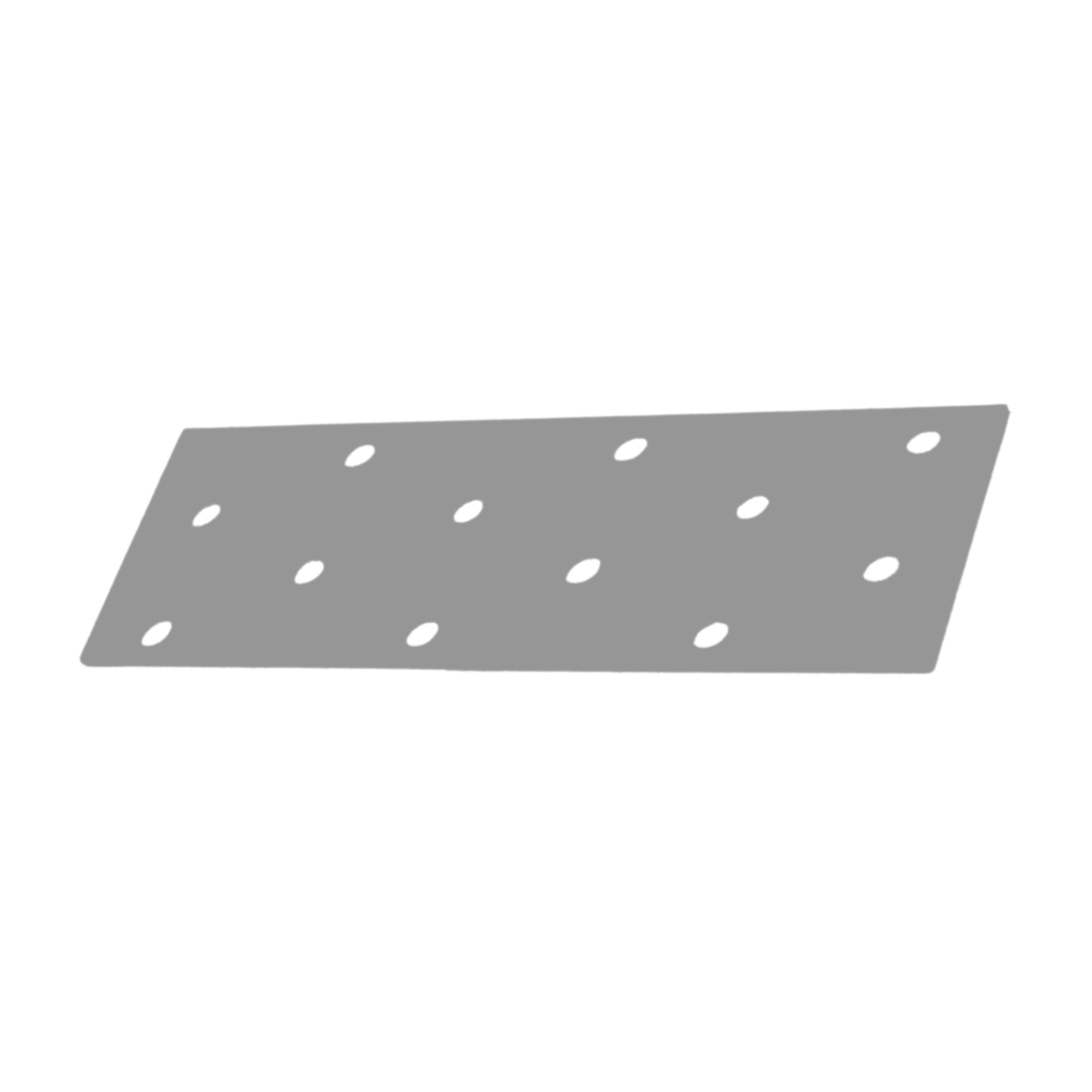Perforated wood connector plate