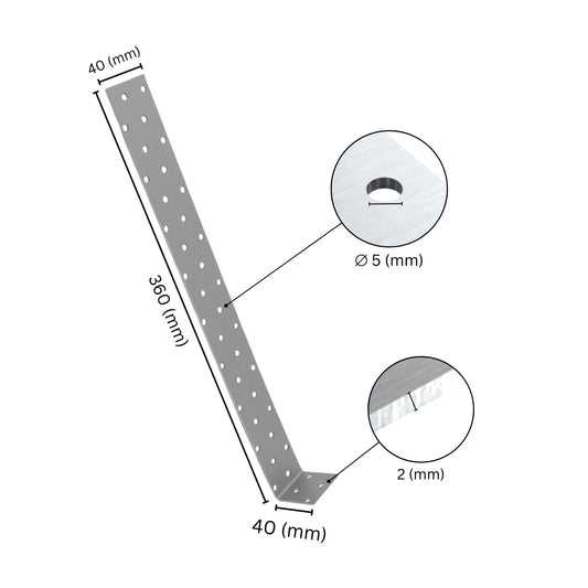 Flat steel anchor for concrete