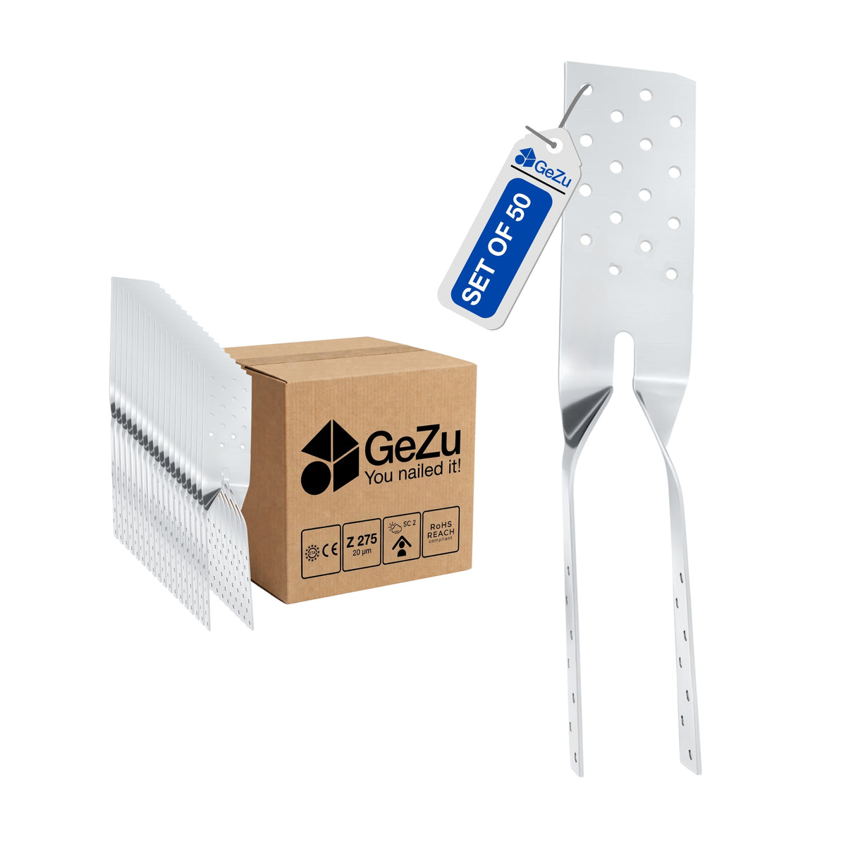 Forked anchor plate - 320 x 48 mm - Gezu Impex