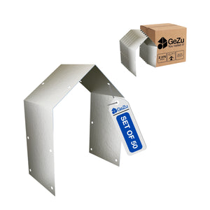 Birds-mouth 3-bend post strap knee rail fencing bracket - 70 mm - Gezu Impex