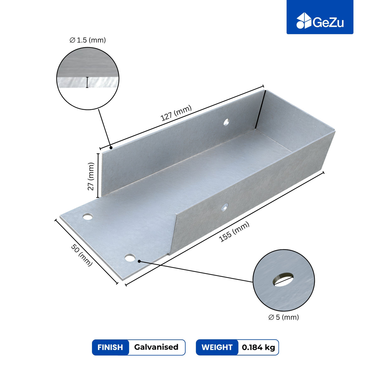 Gravel Board Bracket Clip - detail view 2