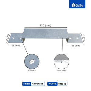 Fence panel security bracket, anti rattle bracket - detail view