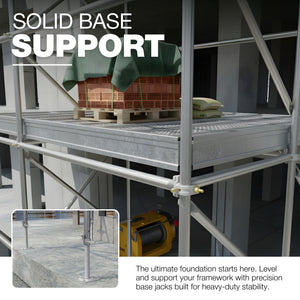 Adjustable scaffold base screw jack with wing bolt bundle - detail view 5