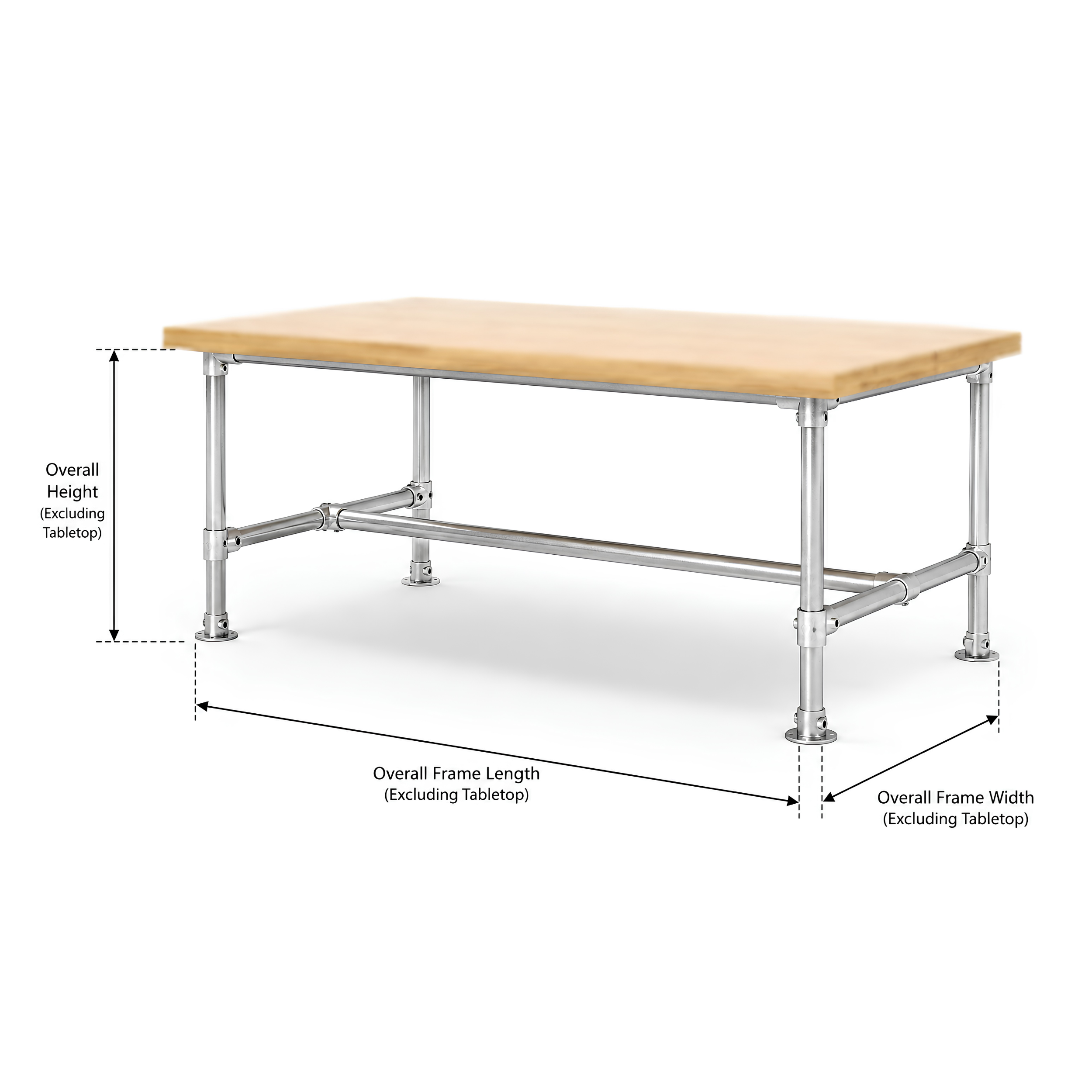Table Frame Kit – Ø27 mm, Galvanised Steel