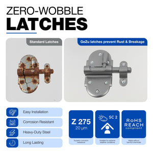 Barrel bolt door lock with oval backplate - detail view 4