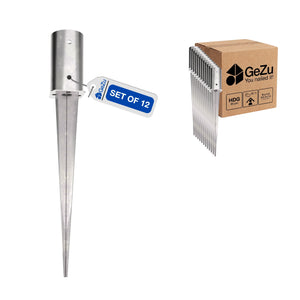 Round drive-in fence post spike support - 101 x 600 mm - Gezu Impex