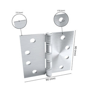 ball bearing hinge with labeled dimension.