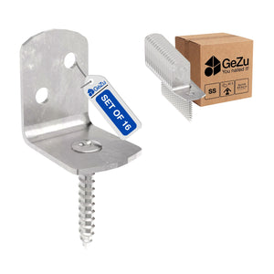 L shape fence panel brackets - 77 x 32 x 37 mm - Gezu Impex