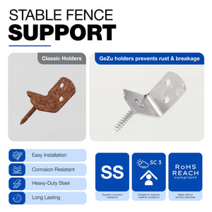 L-shape braided fence panel bracket, wattle fence holder - detail view 7