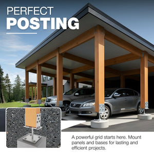 Bolt down U post support holder, width adjustable - detail view 4