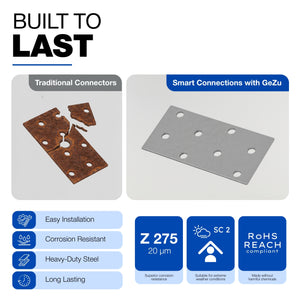 Flat connector plate - size chart 4