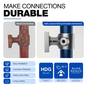 Wall mounted handrail bracket tube clamp - detail view 8