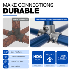3 way outlet tee tube clamp - detail view 7