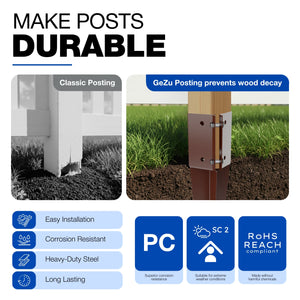 Swift clamp drive in fence post spike support - alternate view 13