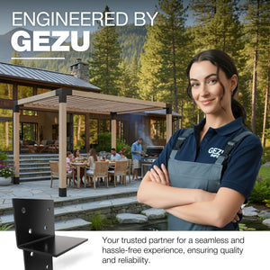 Pergola Extension Bracket T-Piece, Post Connector, Open Style - detail view 31