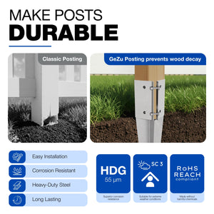 Swift clamp drive in fence post spike support - alternate view 7