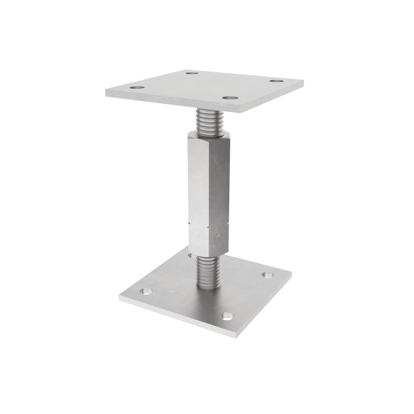 Adjustable post support with long nut