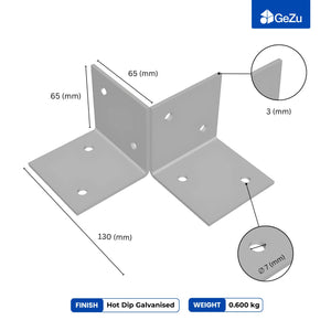 Pergola floor bracket, post connector, open style - detail view 5