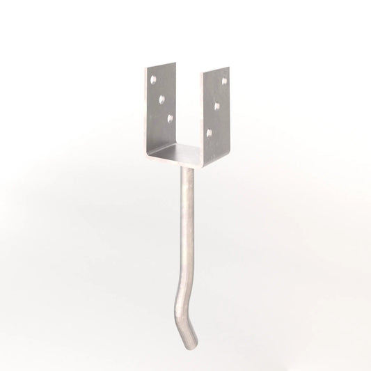 U shaped post support with bent rod