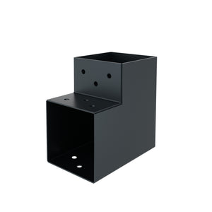 L shaped post connector Black