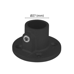 Base flange tube clamp 27 mm.