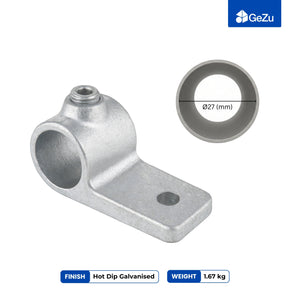 Single lugged bracket tube clamp, black finish