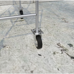 Solid rubber swivel caster wheel