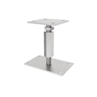 Adjustable post support with lock and long nut