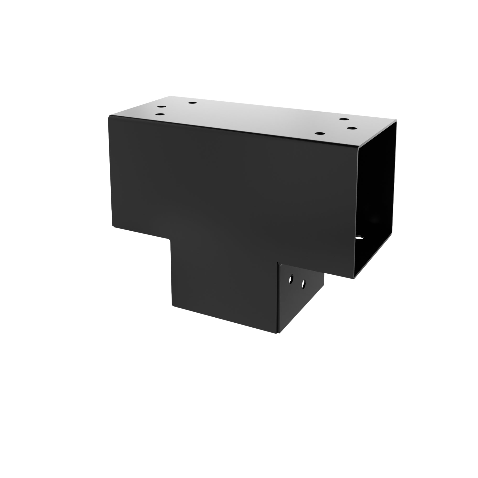 Post corner connector T shape black