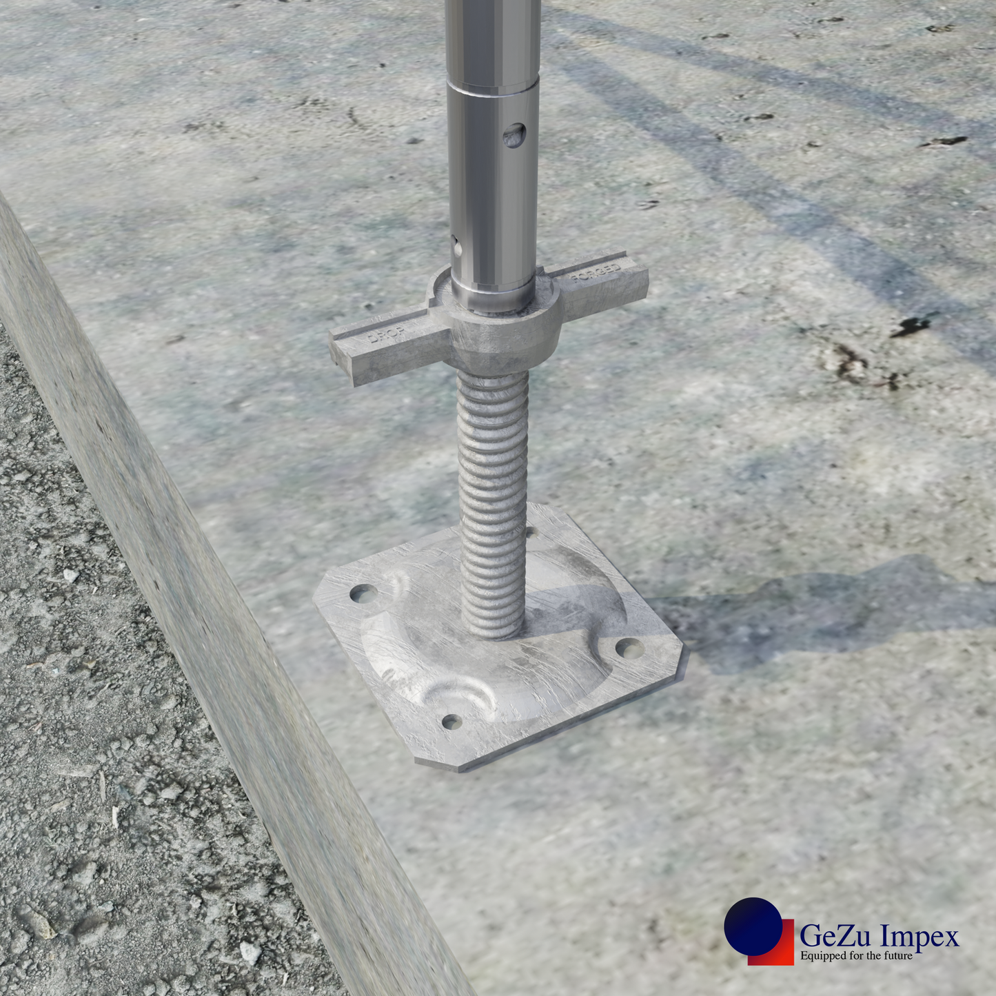 Scaffolding adjustable levelling base jack