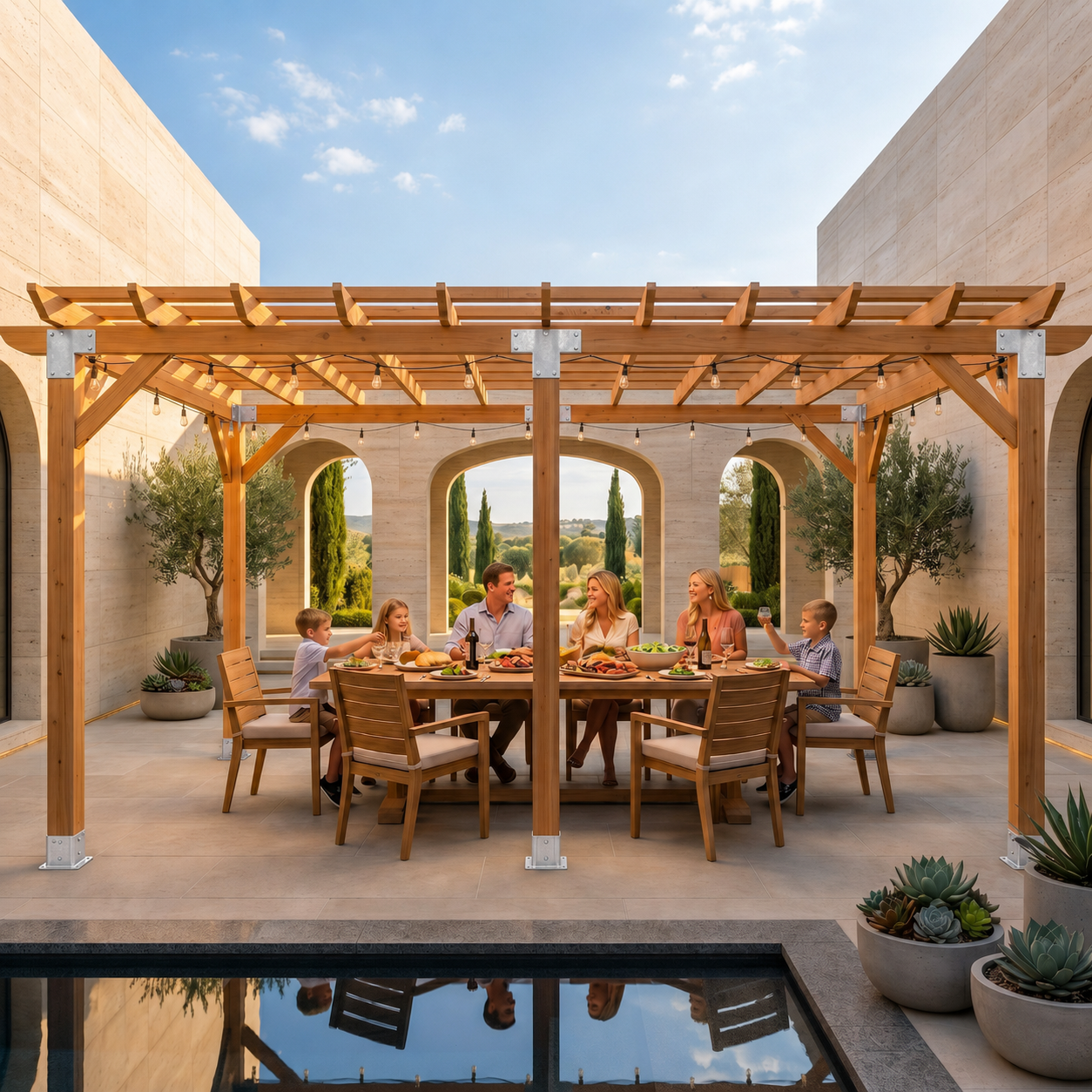 DIY Pergola Kit 121 × 121 mm – Heavy-Duty Hardware for Timber Pergolas